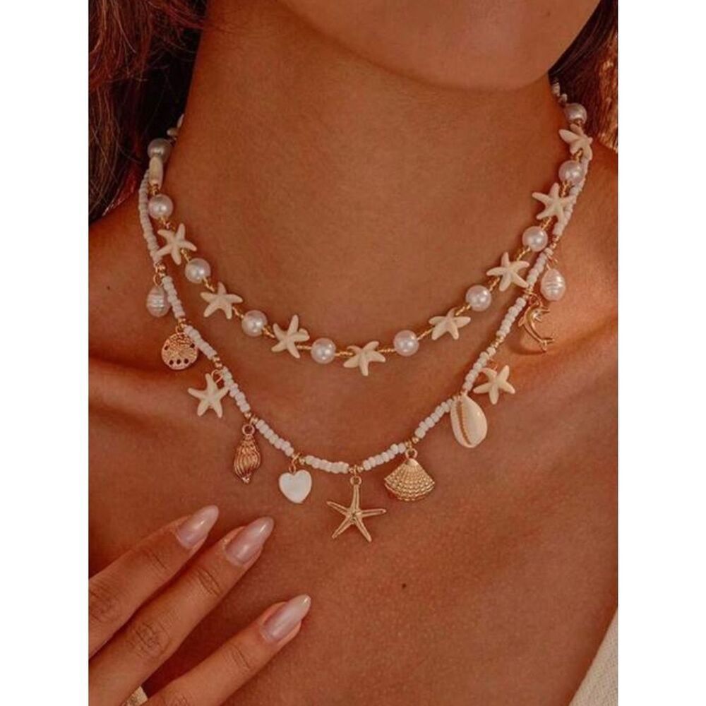 Seashell Layered Necklace M1797